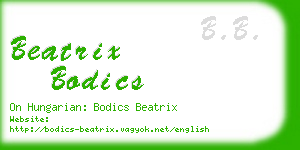 beatrix bodics business card